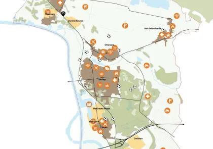 Kaart over krachtig Gennep